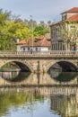 View of the downtown area of Viseu with Pavia river